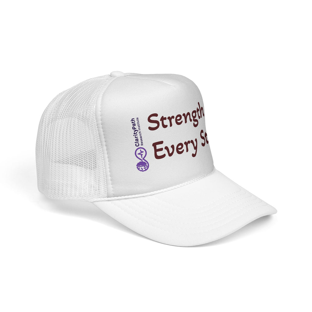 Strength In Every Step Trucker Cap — Inspirational Walking & Recovery Hat