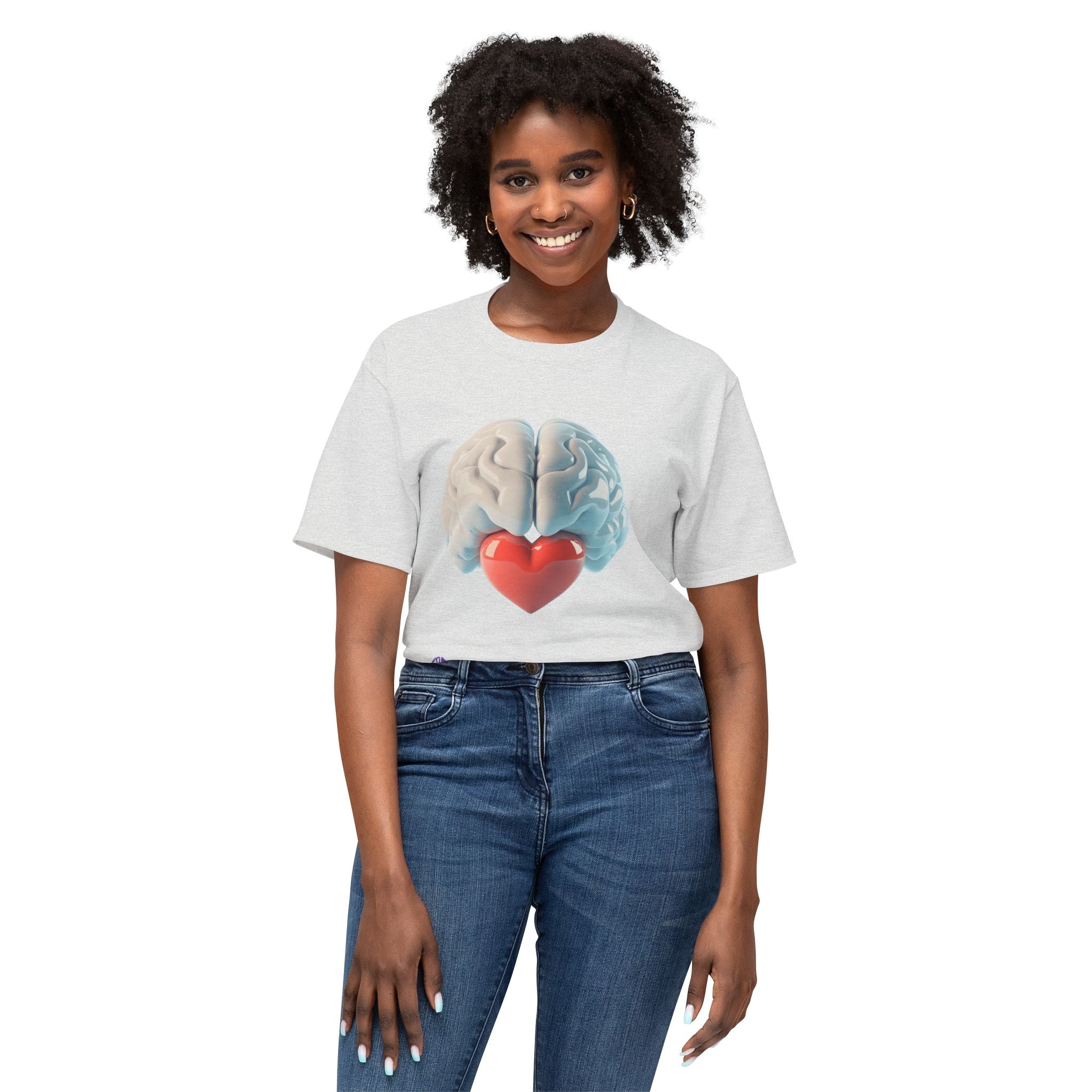 Brain Heart Graphic T-Shirt — Science + Love Illustration