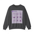 Wellness Icons Crewneck Sweatshirt — Lavender Mindfulness Graphic