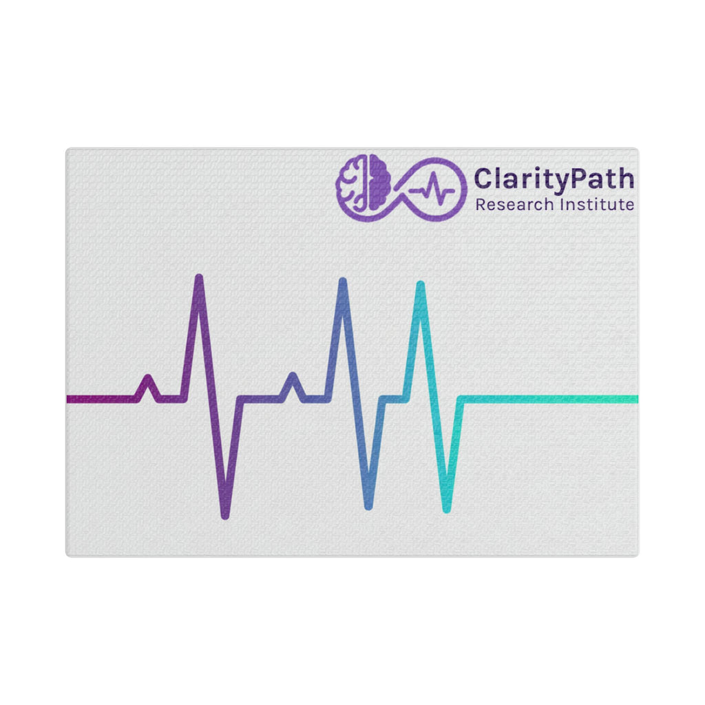 Heartbeat Gradient Canvas Print — Colorful EKG Wall Art