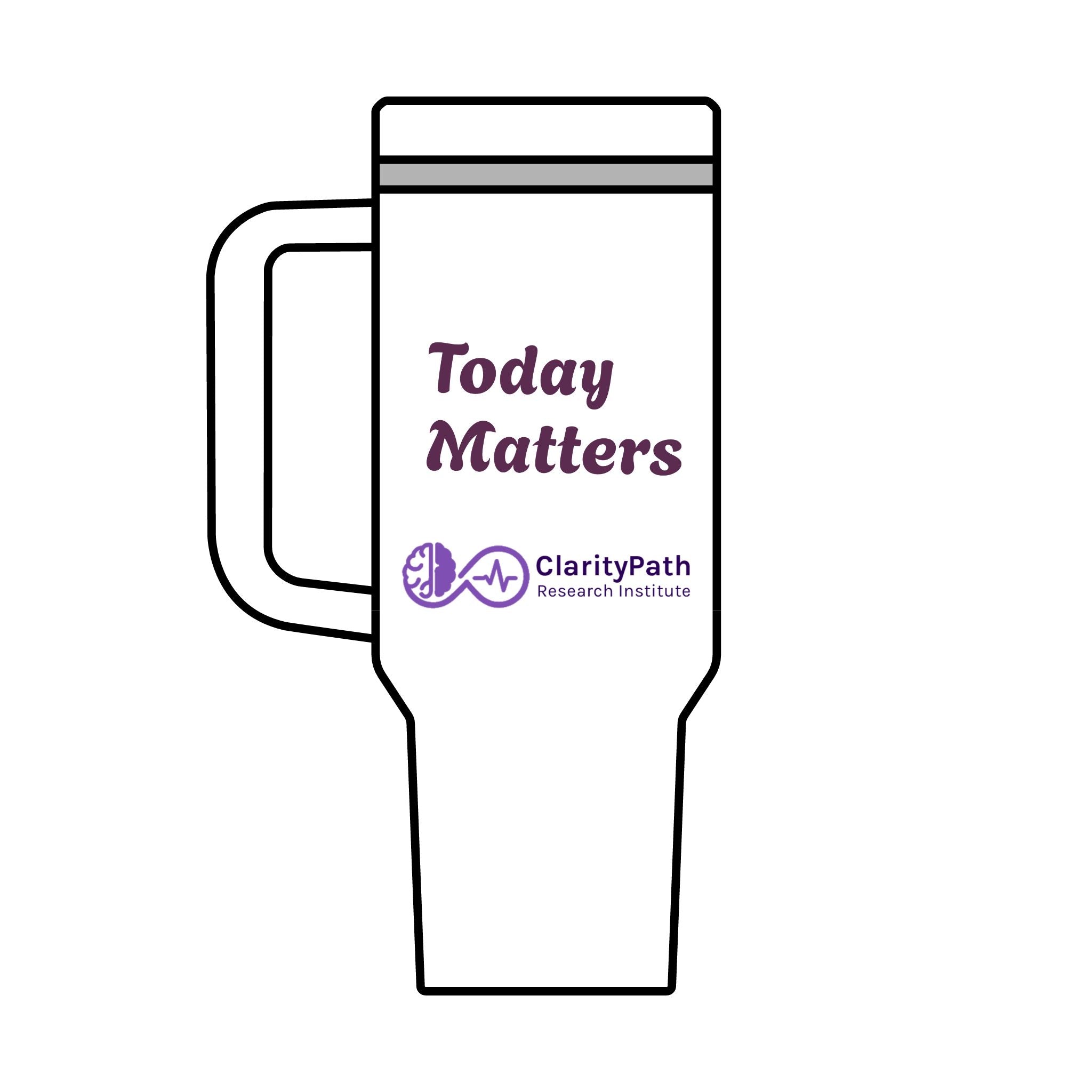 Today Matters 40oz Insulated Travel Mug – Large Tumbler with Handle