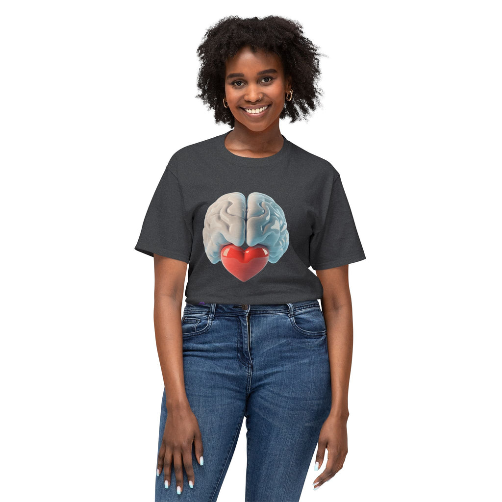 Brain Heart Graphic T-Shirt — Science + Love Illustration