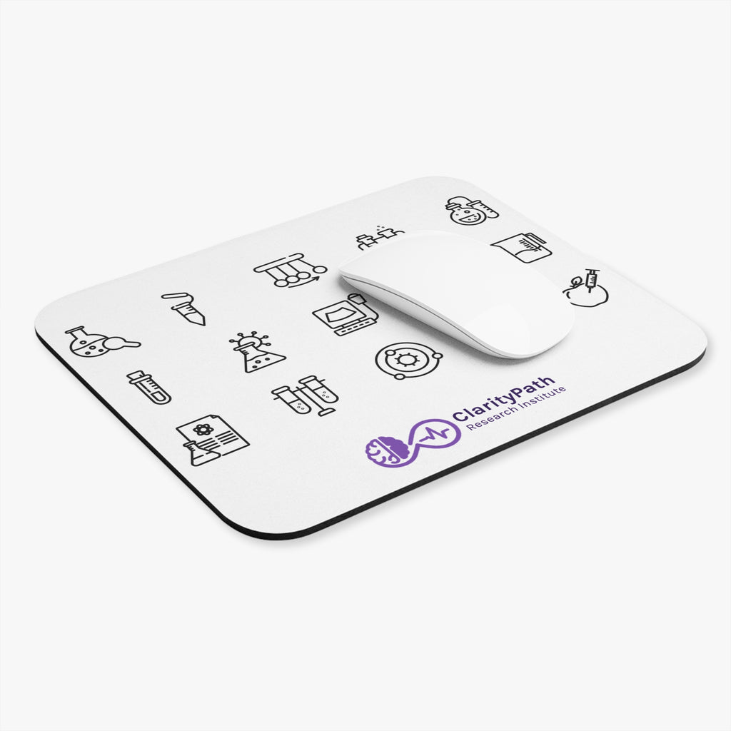Science Icons Mouse Pad — Minimal Lab Chemistry Desk Mat
