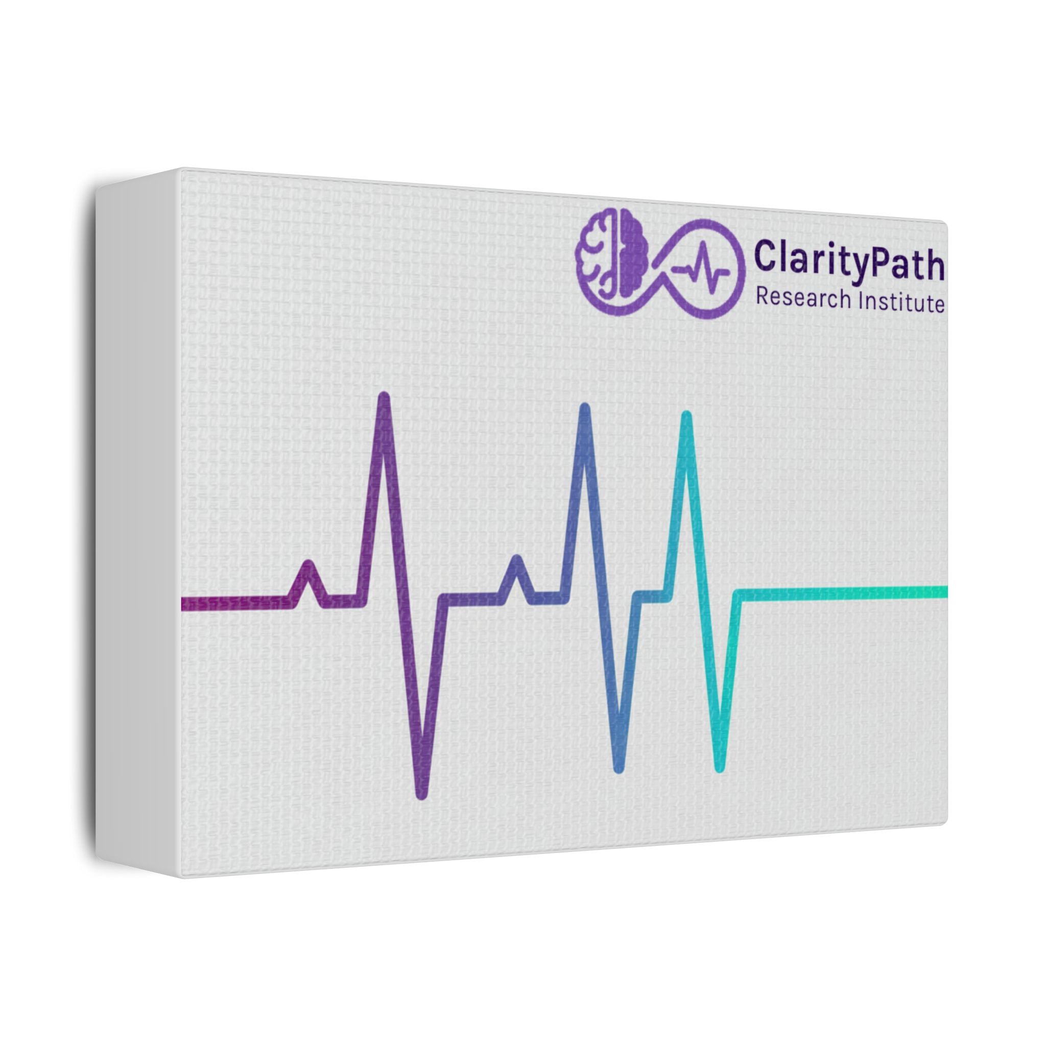 Heartbeat Gradient Canvas Print — Colorful EKG Wall Art