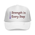 Strength In Every Step Trucker Cap — Inspirational Walking & Recovery Hat