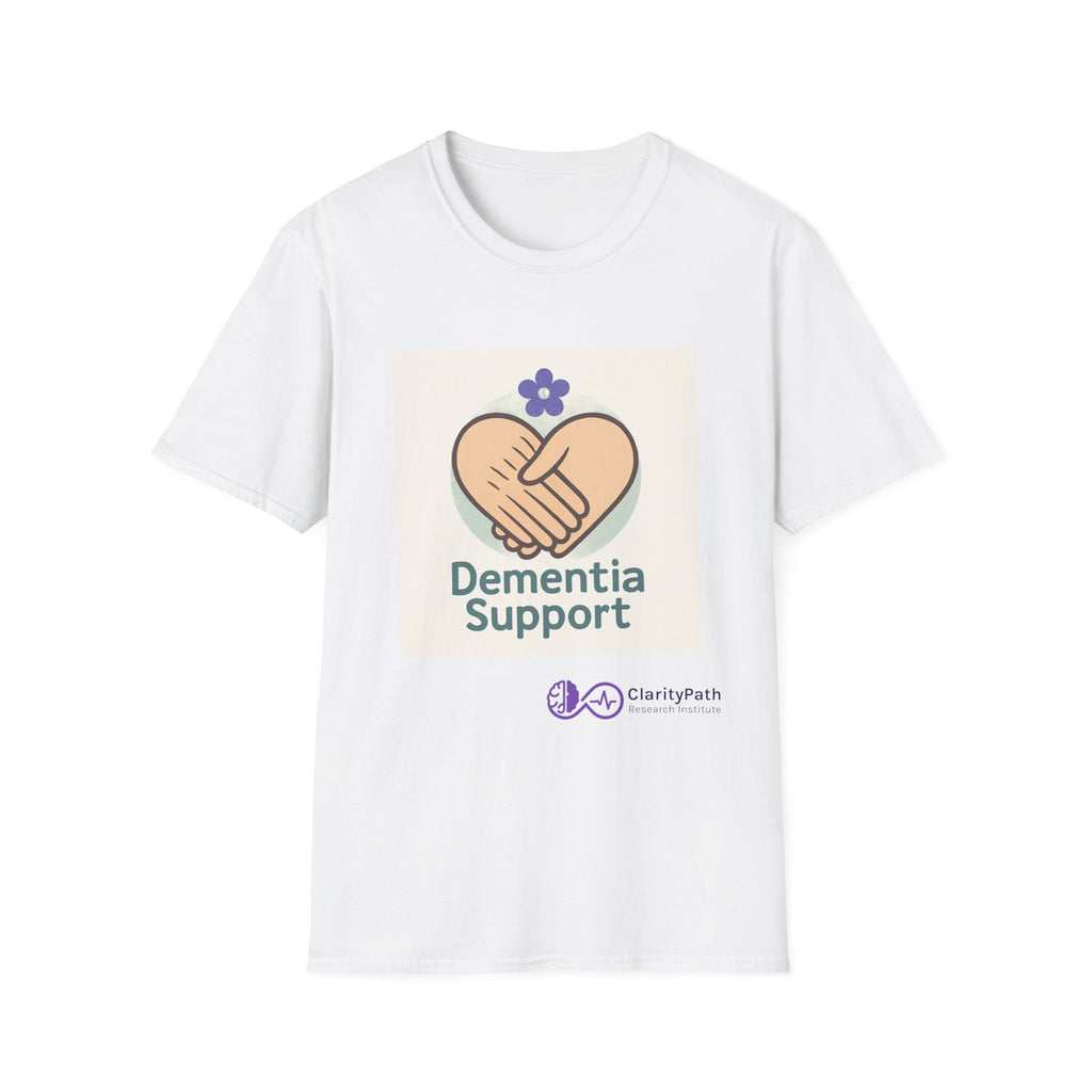 Dementia Support T-Shirt — Heart Hands Design with 'Kindness Remembers'