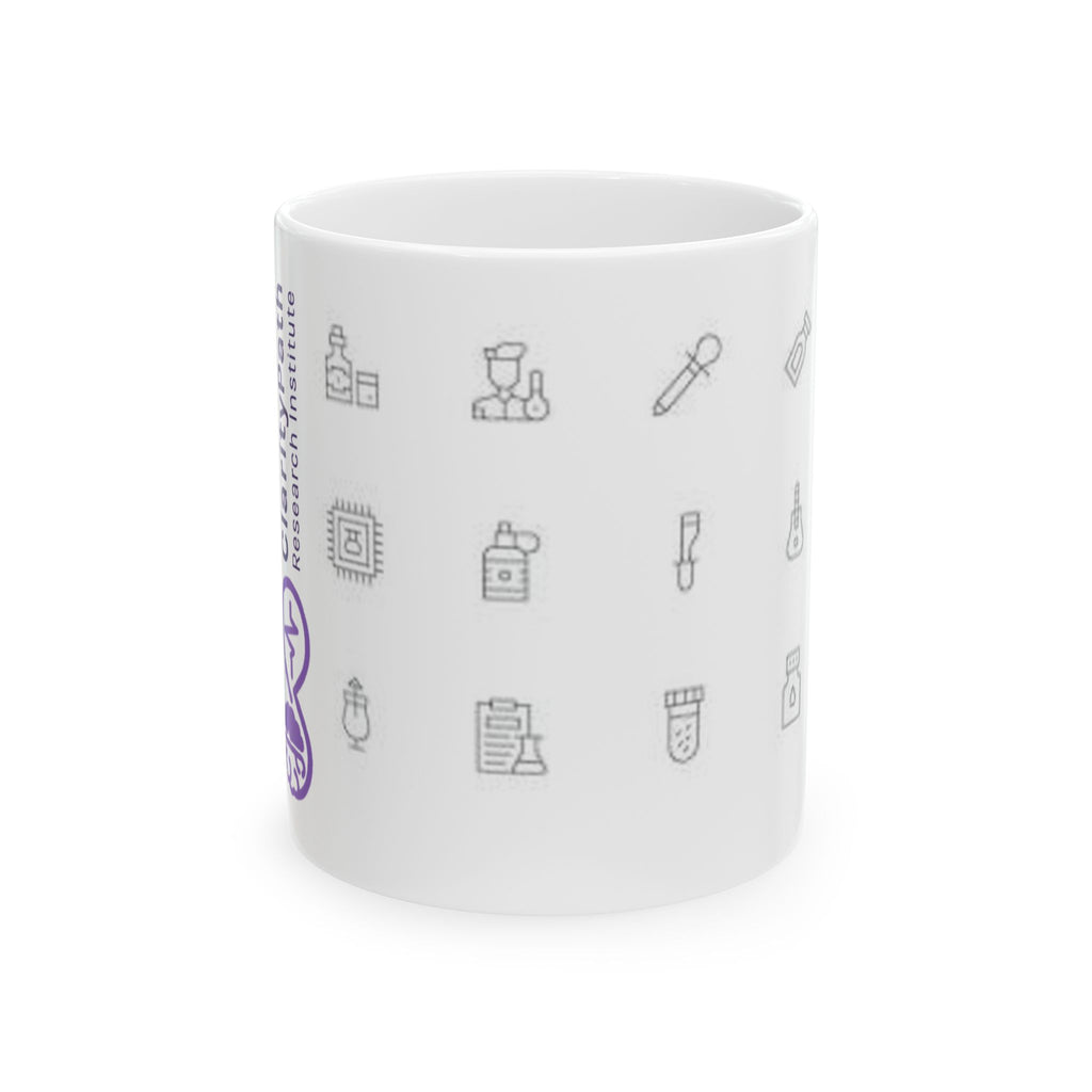 Chemistry Icons Ceramic Mug — Minimal Science Chemistry Laboratory Icons Coffee Cup (11oz, 15oz)