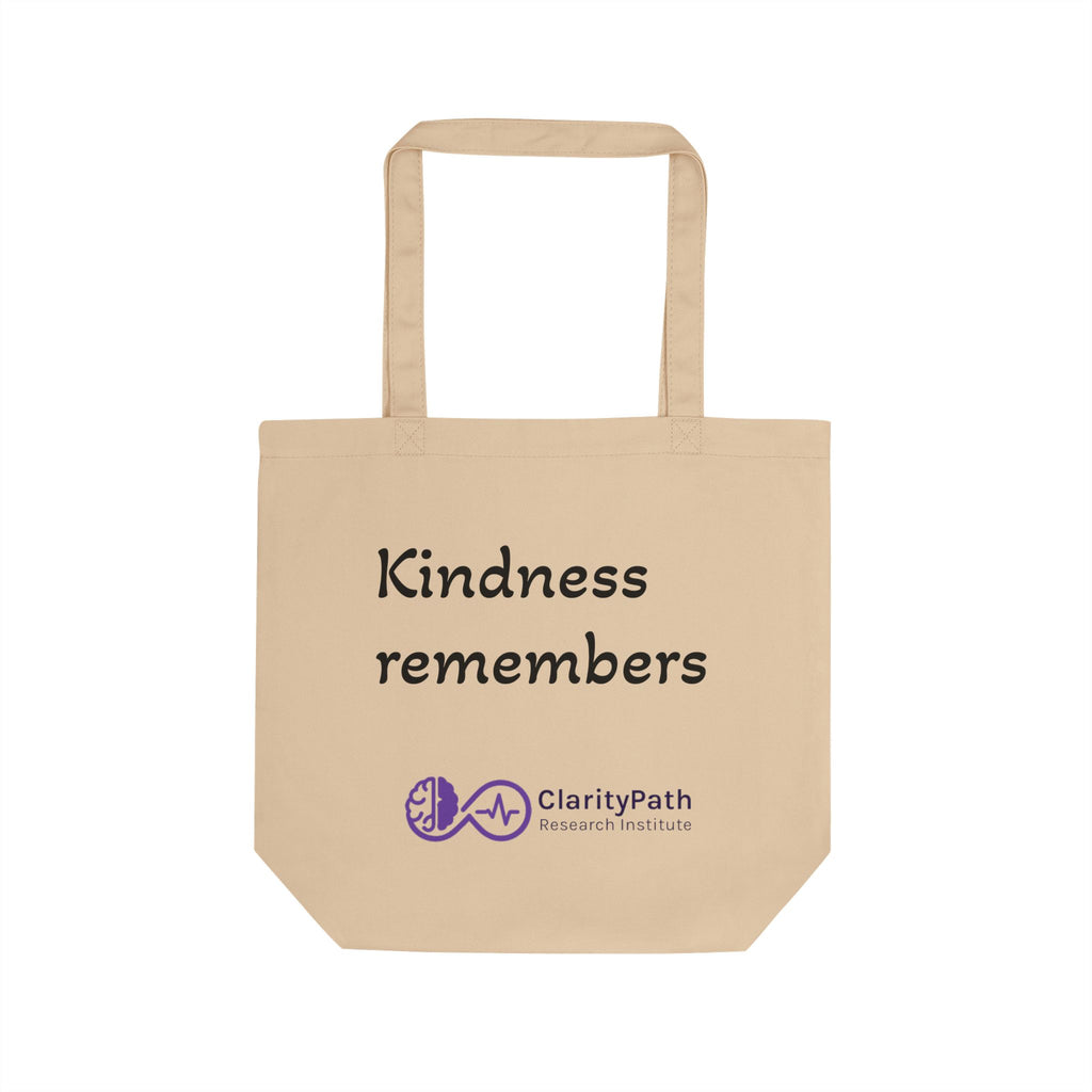 Kindness Remembers Canvas Tote — Eco-Friendly Grocery & Everyday Shopper