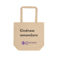 Kindness Remembers Canvas Tote — Eco-Friendly Grocery & Everyday Shopper