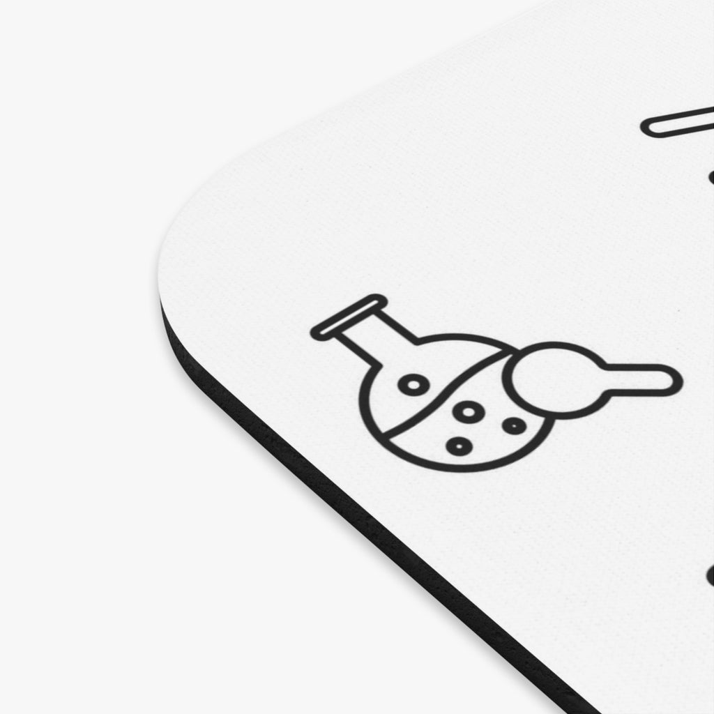 Science Icons Mouse Pad — Minimal Lab Chemistry Desk Mat