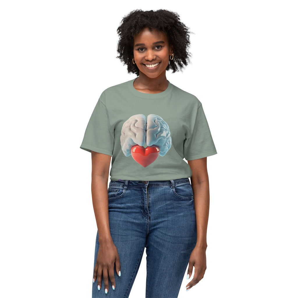 Brain Heart Graphic T-Shirt — Science + Love Illustration
