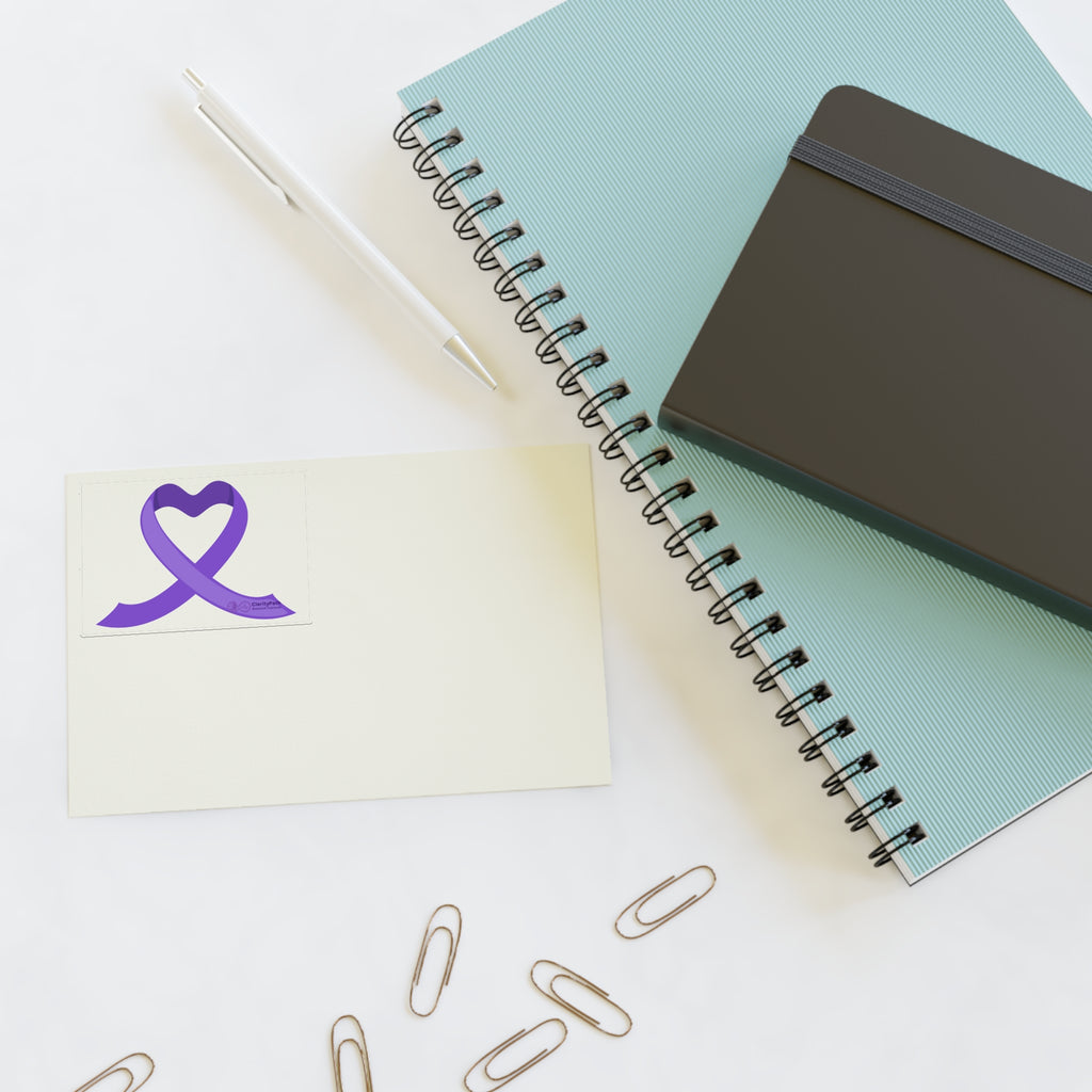 Purple Awareness Ribbon Sticker Sheet — Support & Cause Decal
