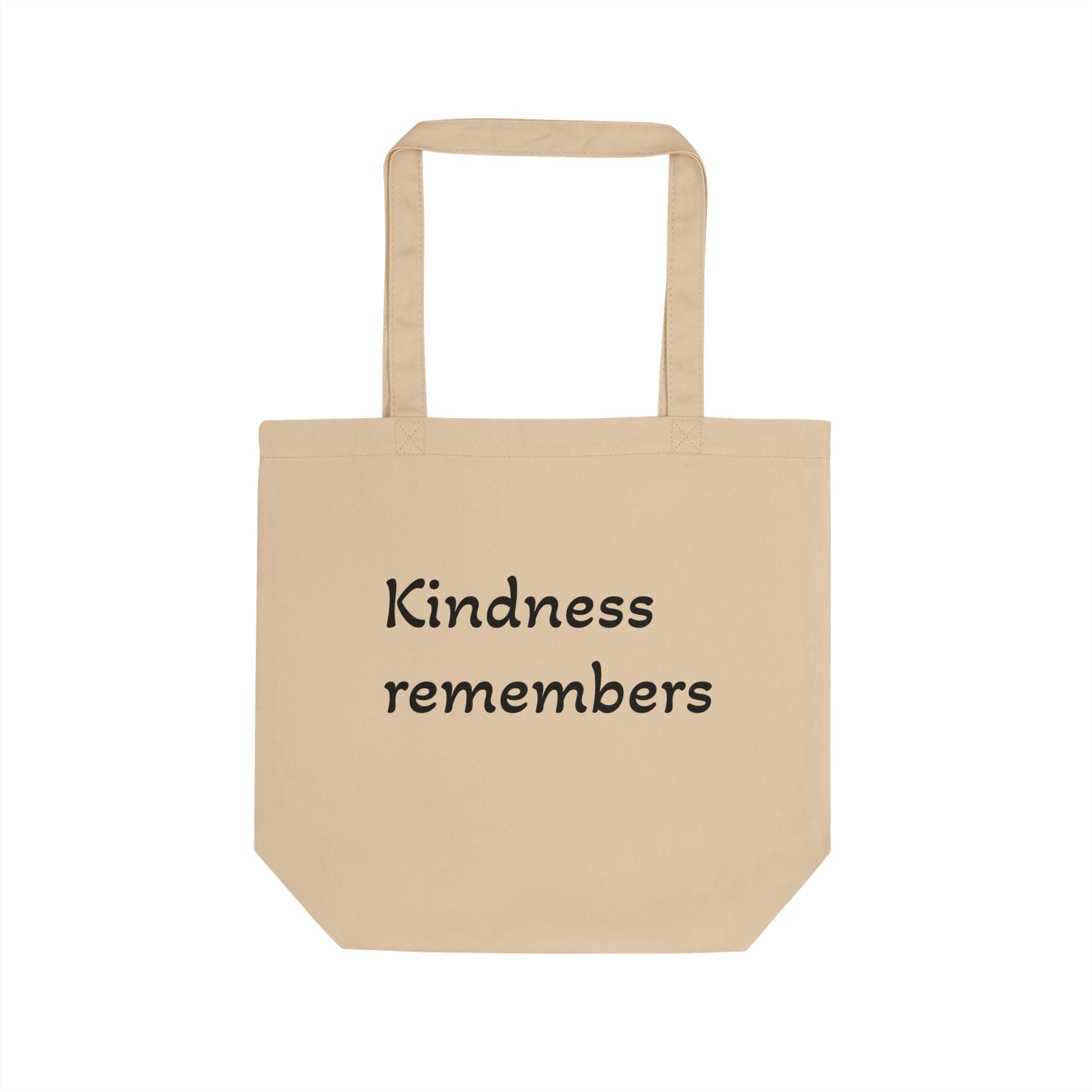Kindness Remembers Canvas Tote — Eco-Friendly Grocery & Everyday Shopper
