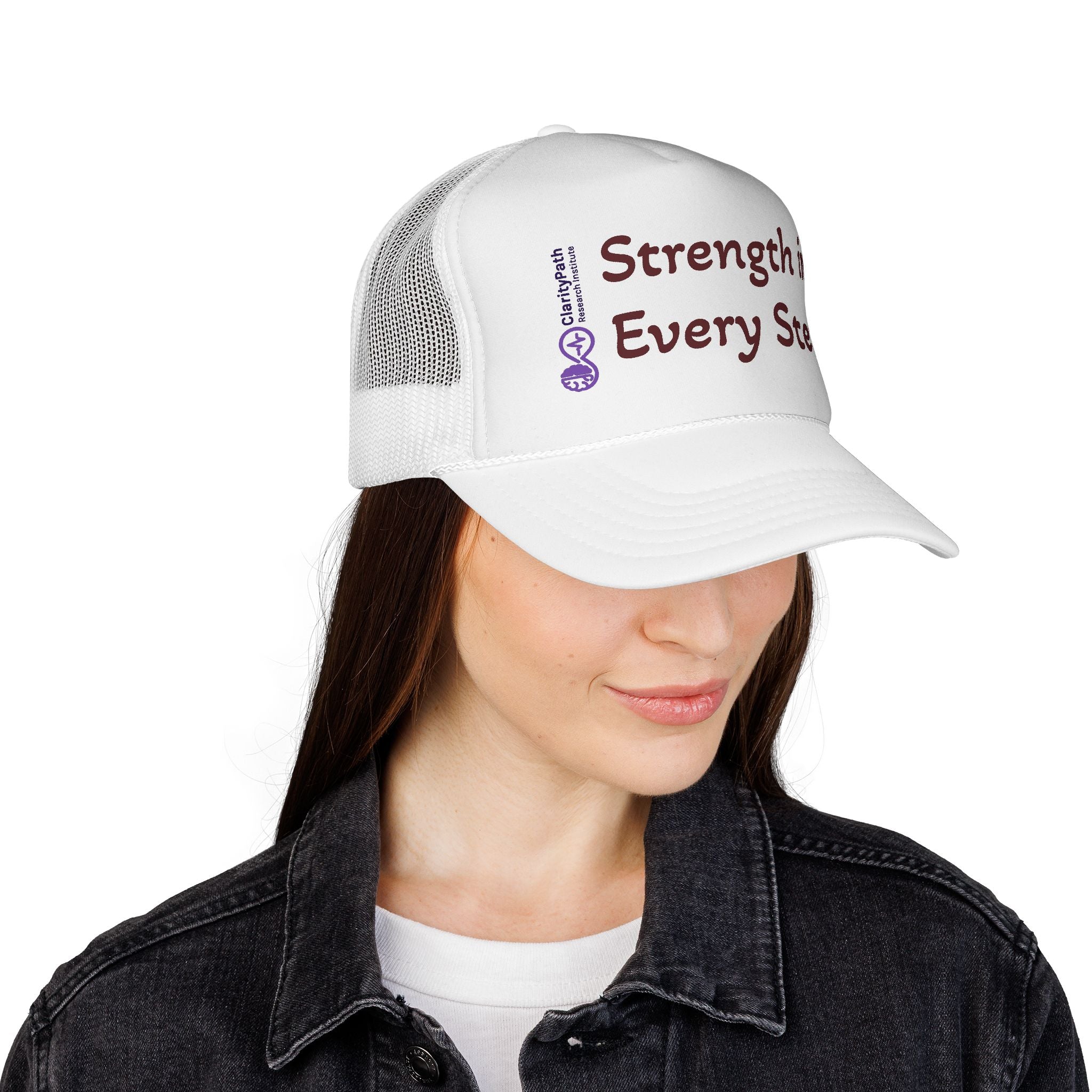 Strength In Every Step Trucker Cap — Inspirational Walking & Recovery Hat