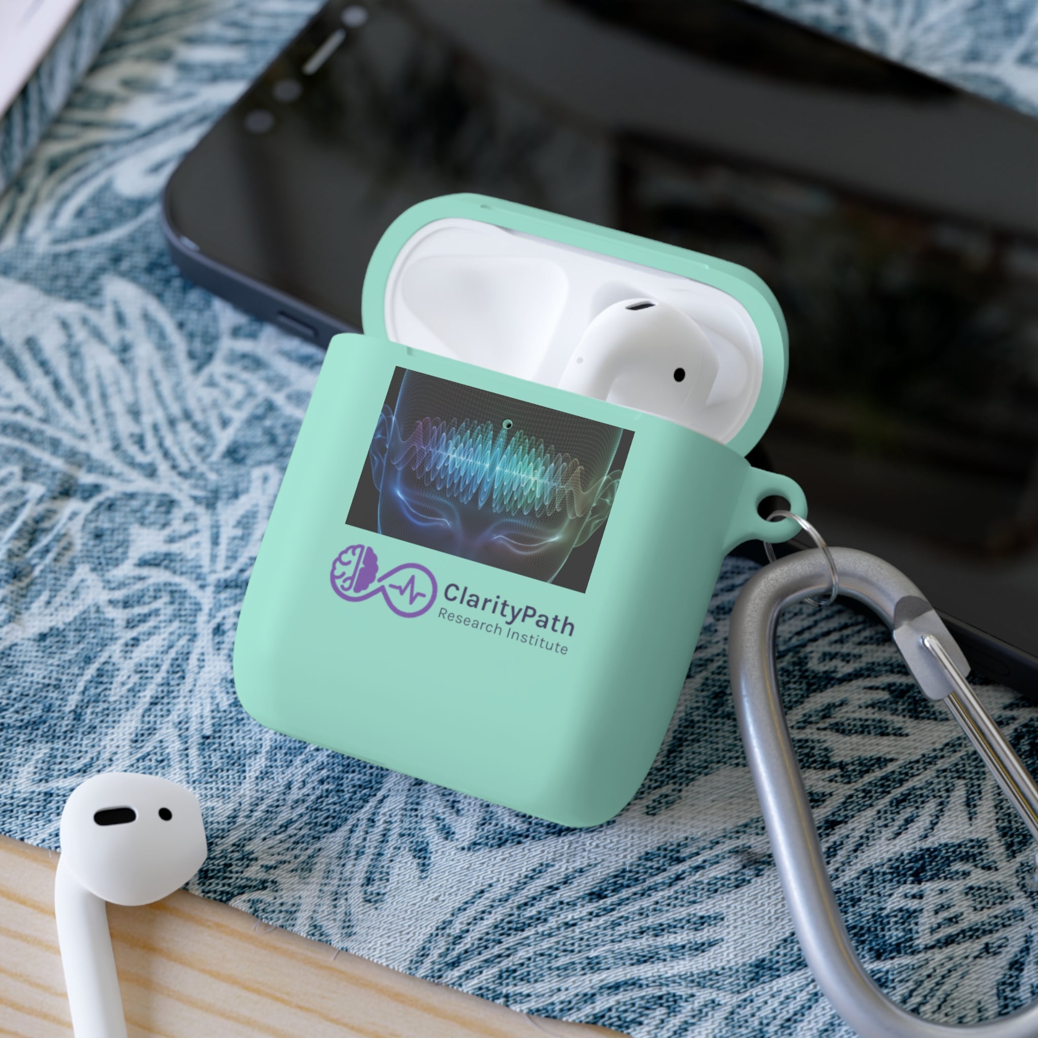 AirPods Case with Neural Wave Graphic — Protective Silicone Cover for AirPods & AirPods Pro