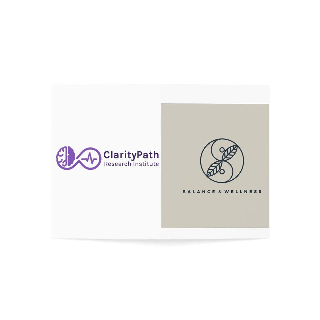 Wellness Balance Greeting Cards — Minimal Mindfulness Note Cards (1/10/30/50pcs)