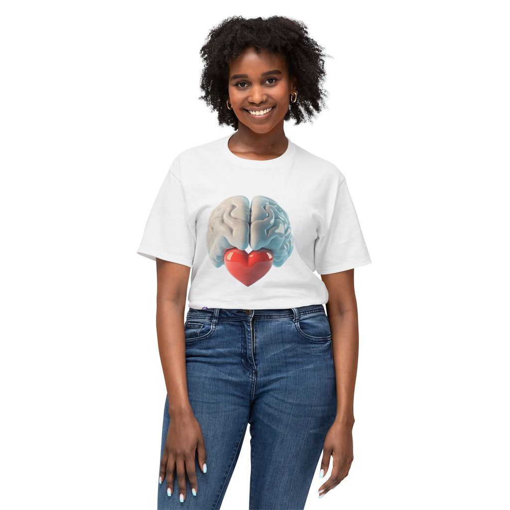 Brain Heart Graphic T-Shirt — Science + Love Illustration