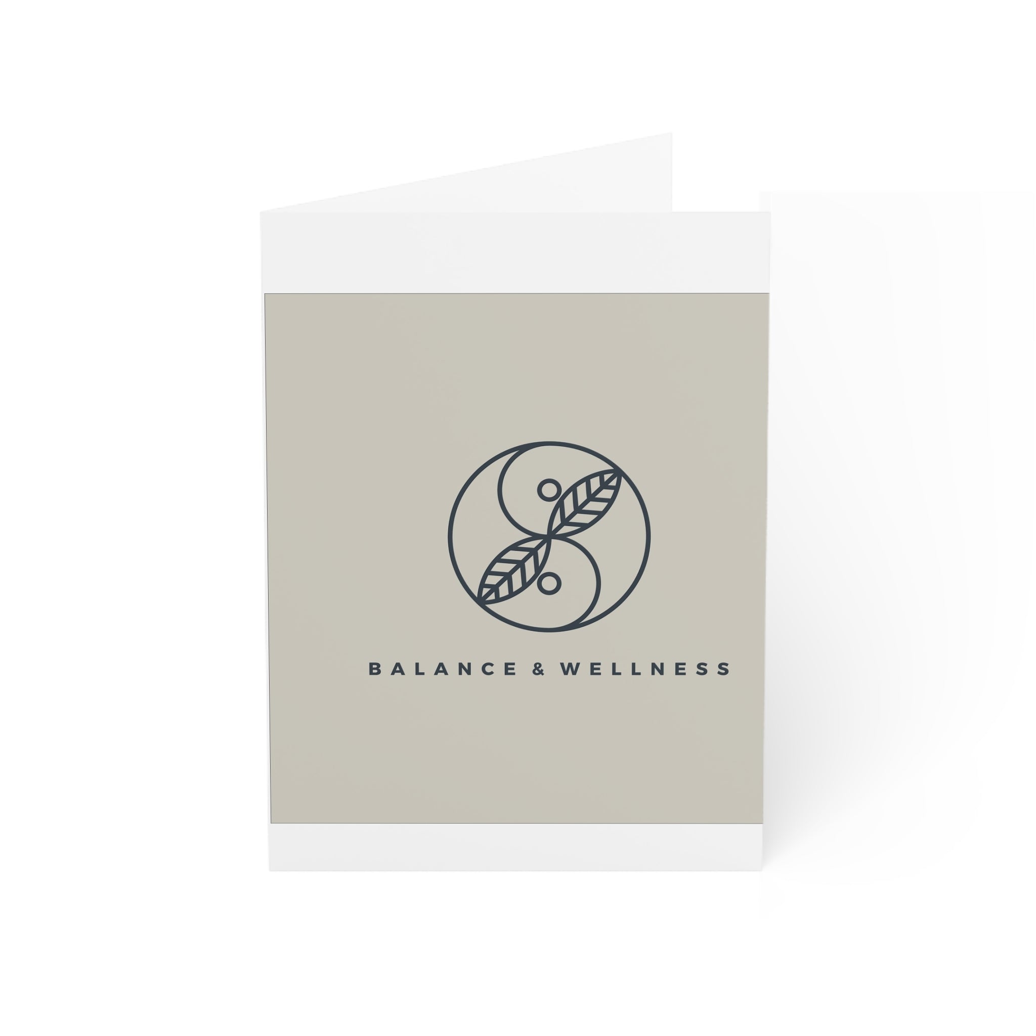 Wellness Balance Greeting Cards — Minimal Mindfulness Note Cards (1/10/30/50pcs)